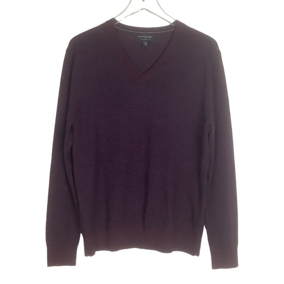 Banana Republic Men's Merino Wool V Neck Sweater M - Picture 1 of 15